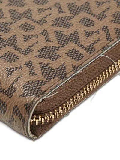 Pre-owned Dkny Logo-pattern Wallet In Brown