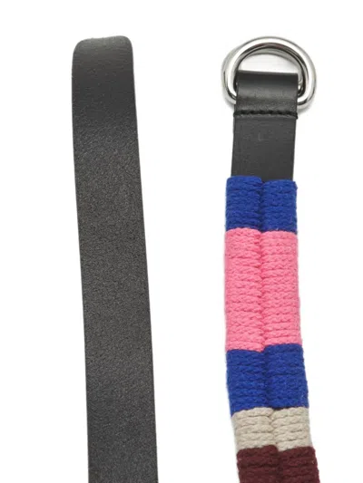 Pre-owned Isabel Marant Vintage 2020s Striped Leather Belt In Multi