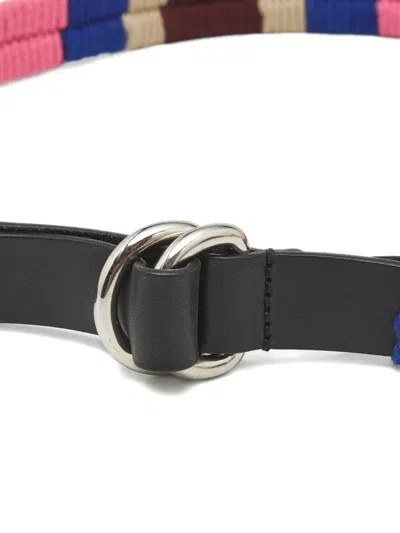 Pre-owned Isabel Marant Vintage 2020s Striped Leather Belt In Multi