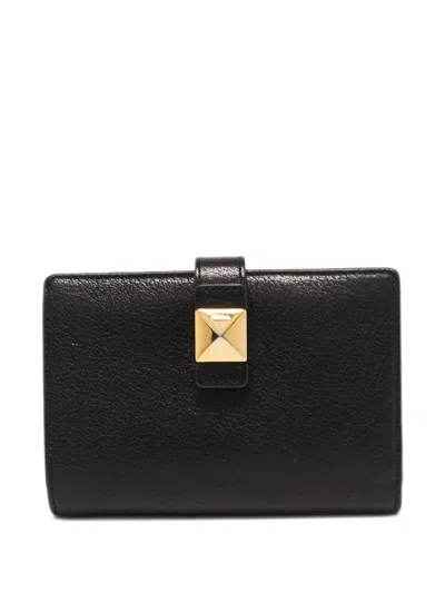 Pre-owned Furla Bi-fold Leather Wallet In Black
