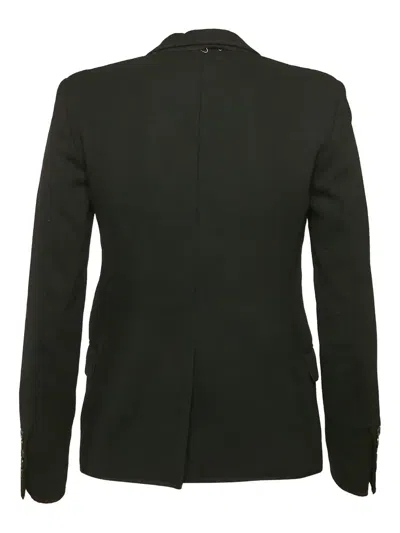 Pre-owned Saint Laurent Peak-lapel Wool Blazer In Black