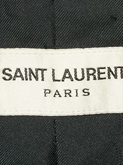Pre-owned Saint Laurent Peak-lapel Wool Blazer In Black