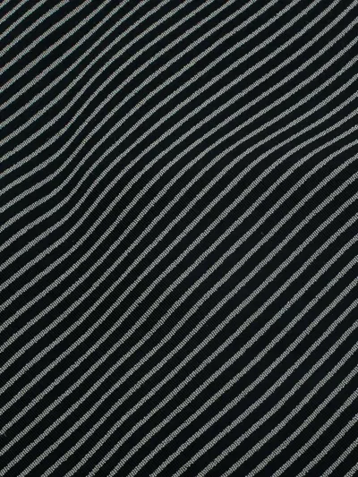 Pre-owned Giorgio Armani Striped Silk Tie In Black