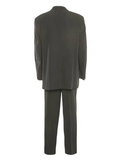 Pre-owned Hugo Boss Pinstripe Suit In Gray