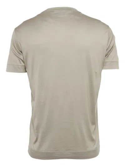 Pre-owned Emporio Armani Logo-patch Crew-neck T-shirt In Gray