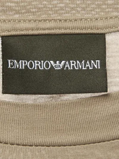 Pre-owned Emporio Armani Logo-patch Crew-neck T-shirt In Gray