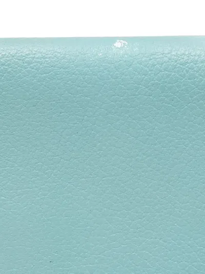 Pre-owned Hermes Calvi Cardholder In Blue