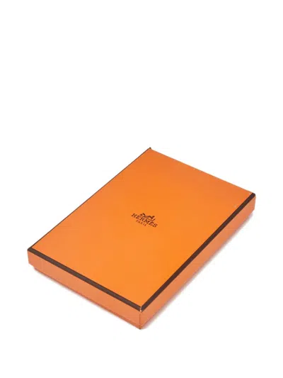 Pre-owned Hermes Calvi Cardholder In Blue