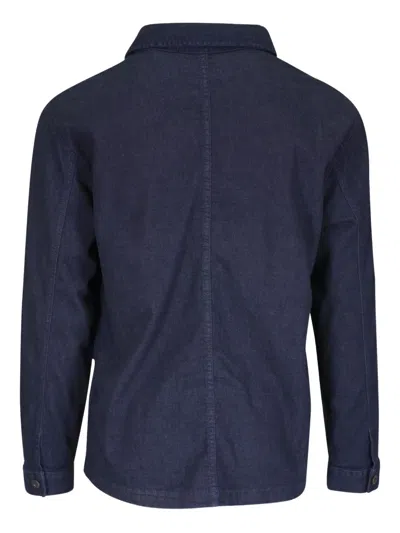 Ag Multi-pocket Button-front Jacket In Blue