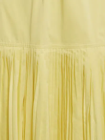 Pre-owned Simkhai Pleated Cut-out Dress In Yellow