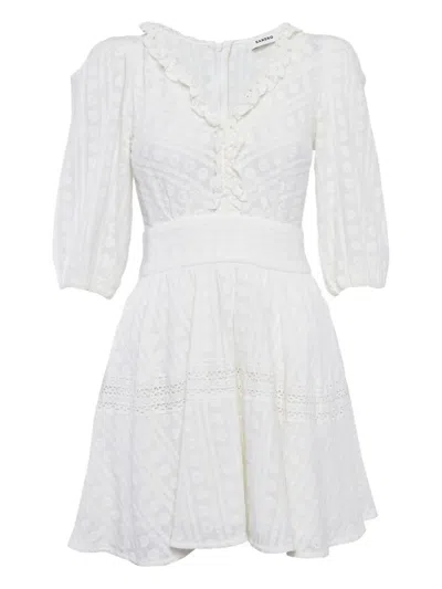 Pre-owned Sandro Cotton Dress In White