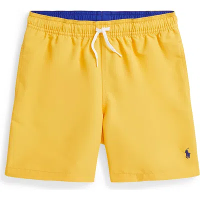 Polo Ralph Lauren Kids' Print Swim Trunks In Yellow