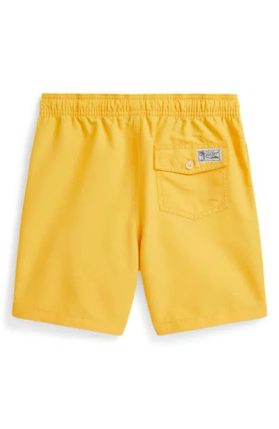Polo Ralph Lauren Kids' Print Swim Trunks In Yellow