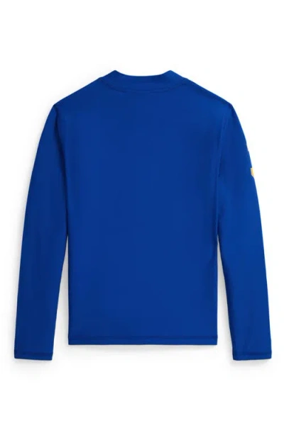 Polo Ralph Lauren Boys 2t-7 Big Pony Performance Rash Guard In Blue