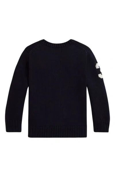 Polo Ralph Lauren Boys 2t-7 Polo Bear Crewneck Sweater In Black