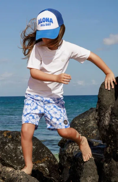 Feather 4 Arrow Kids' Marina Blue Board Shorts In Blue