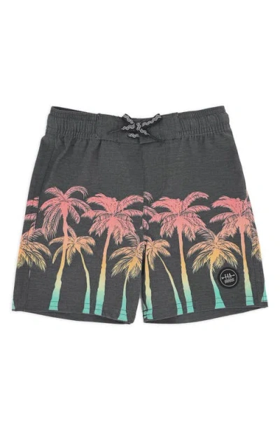 Feather 4 Arrow Kids' Black Sand Board Shorts In Black