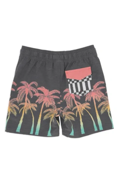 Feather 4 Arrow Kids' Black Sand Board Shorts In Gray
