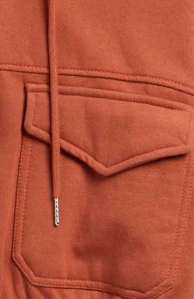 Marci Kids' Zip Up Cotton Blend Hoodie In Brown