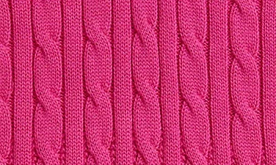 Polo Ralph Lauren Ralph Lauren Cable-knit Cotton Polo Sweater Dress In Pink