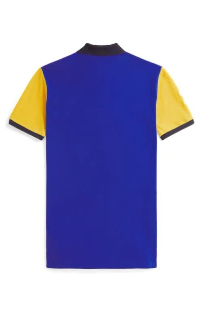 Polo Ralph Lauren Short Sleeve Polo Dress In Blue