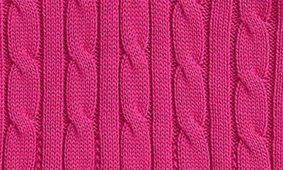 Polo Ralph Lauren Ralph Lauren Cable-knit Cotton Polo Sweater Dress In Pink