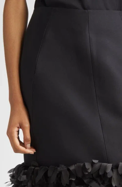 Totême Womens Black Petal High-waist Wool And Silk Midi Skirt In Black