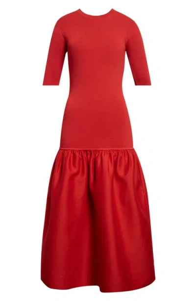 Totême Toteme Twinflower Flounce Sweater Dress In Multi