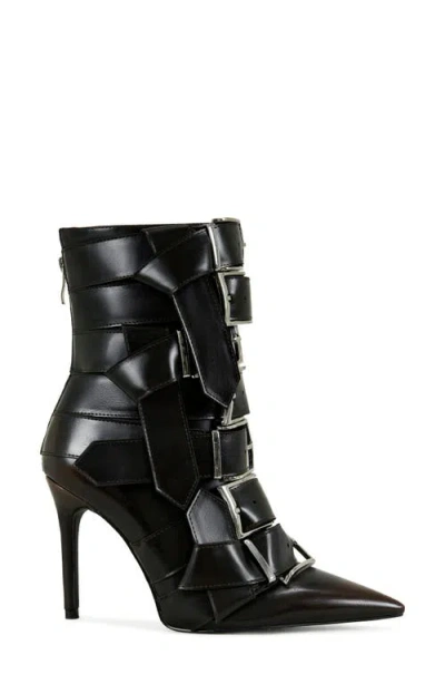 Azalea Wang Alcetas Buckle Bootie In Animal Print