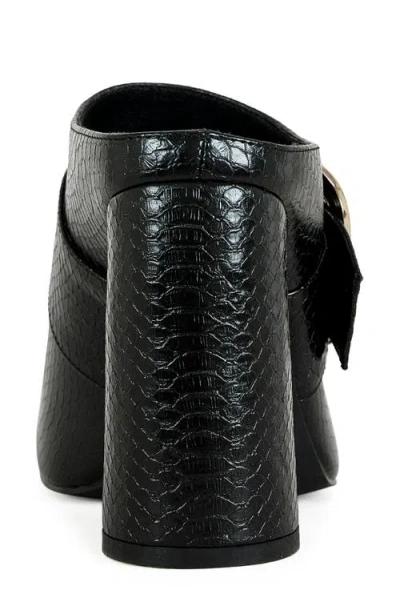 Azalea Wang Elysia Snakeskin Embossed Clog In Multi