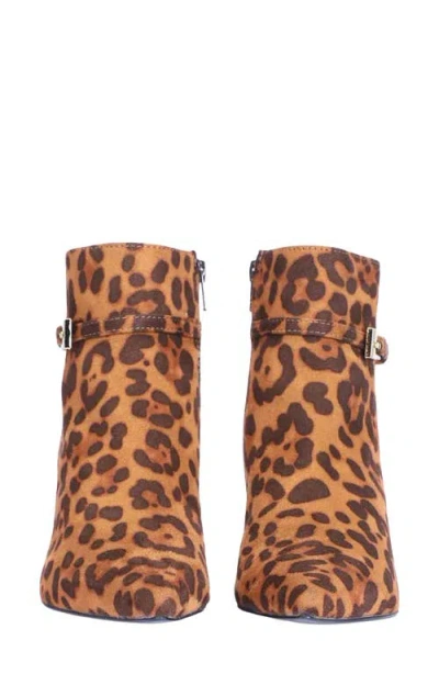 Saint G Pera Pointed Toe Bootie In Animal Print