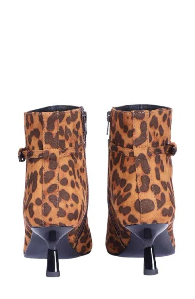 Saint G Pera Pointed Toe Bootie In Animal Print