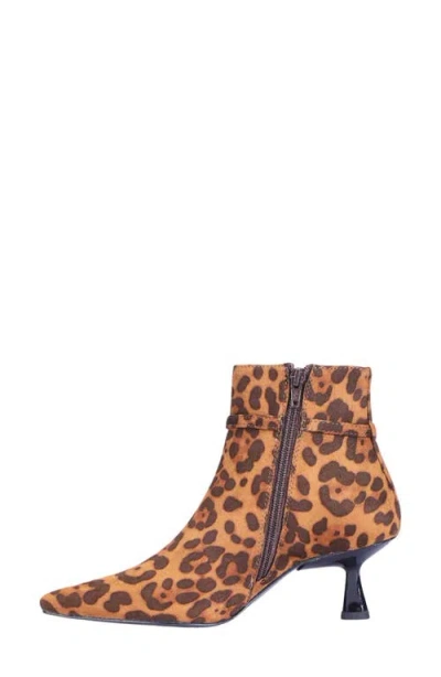 Saint G Pera Pointed Toe Bootie In Animal Print