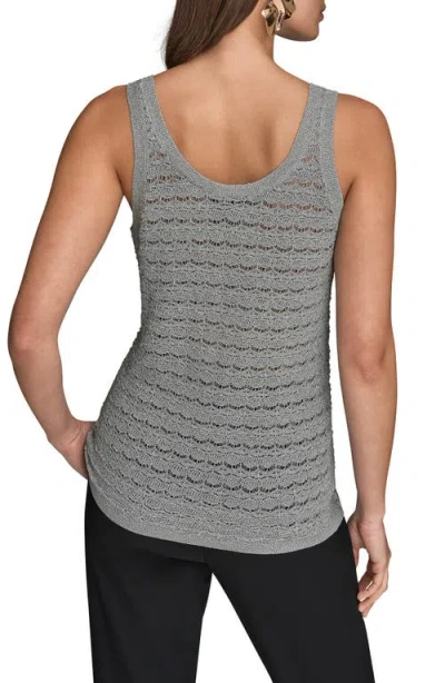 Donna Karan New York Metallic Sweater Tank In Gray