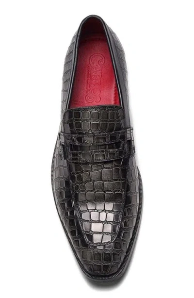 Carlos Santana Nocturne Penny Loafer In Animal Print