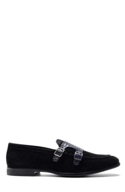 Carlos Santana Virtuoso Double Monk Loafer In Black