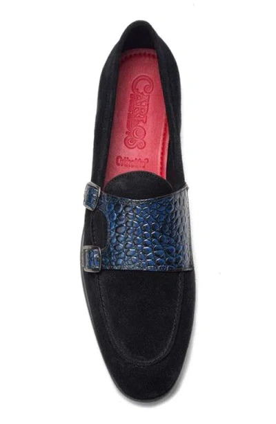 Carlos Santana Virtuoso Double Monk Loafer In Black