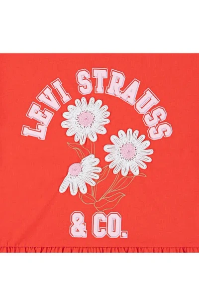 Levi's Kids' Peplum Graphic T-shirt In Red