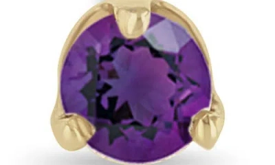 Zoë Chicco 14k Gold Stone Stud Earrings In Brown