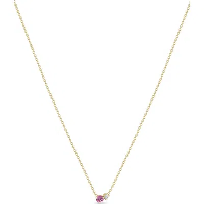Zoë Chicco 14k Gold Mixed Stone Pendant Necklace In Gold