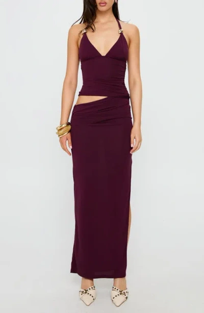 Princess Polly Imeraldia Cutout Halter Maxi Dress In Purple