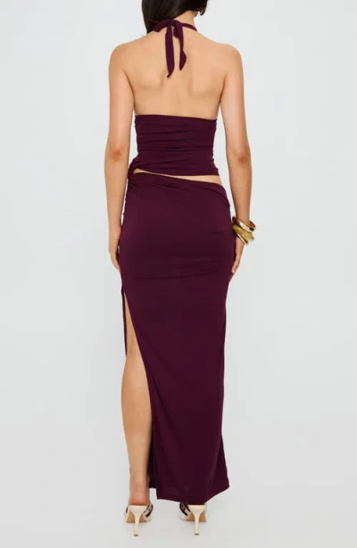 Princess Polly Imeraldia Cutout Halter Maxi Dress In Purple