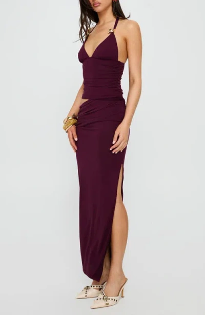 Princess Polly Imeraldia Cutout Halter Maxi Dress In Purple