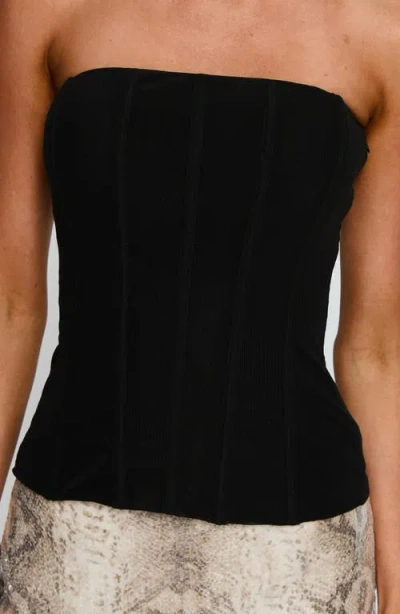 Princess Polly Taneka Strapless Corset Top In Black