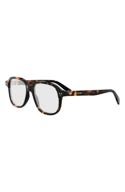 Celine 54mm Thin Geometric Optical Glasses In Black