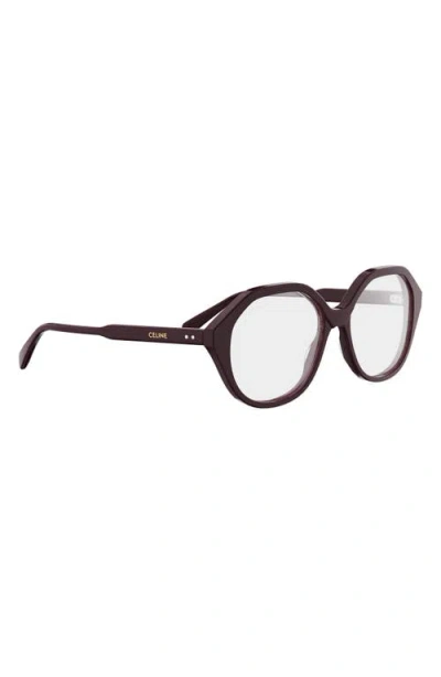 Celine 54mm Geometric Eyeglasses In Black