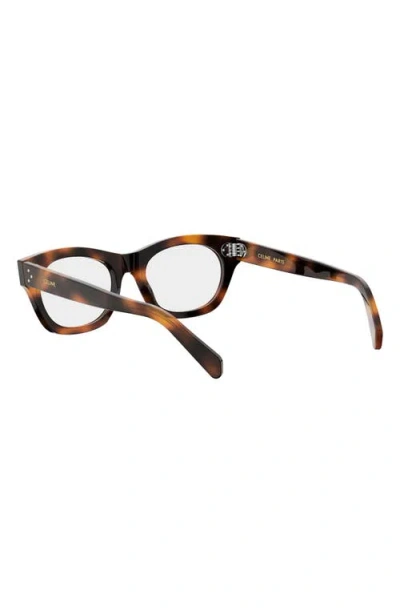 Celine 3 Dots 53mm Cat Eye Optical Glasses In Brown