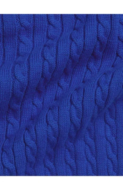 Ralph Lauren Mini Cable Knit Sweater In Blue