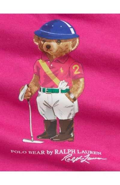 Ralph Lauren Graphic Peplum Top And Leggings Set In Pink