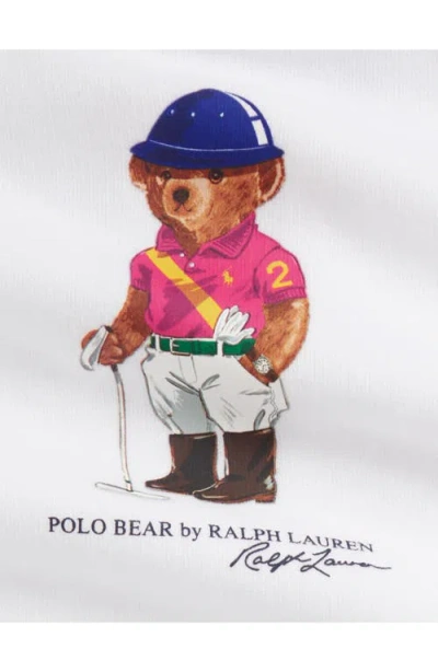 Ralph Lauren Kids' Magic Fleece Bear Logo Dress & Bloomers Set In Blue